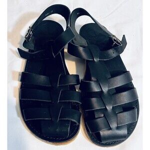 **SOLD**Duckfeet Ringkobing Leather Sandals Black EUR 40 Comfort Shoes NWOB